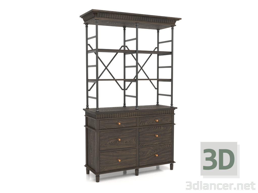 3d model Biblioteca (2 secciones) - vista previa