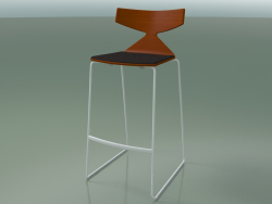 Tabouret de bar empilable 3713 (avec coussin, Orange, V12)