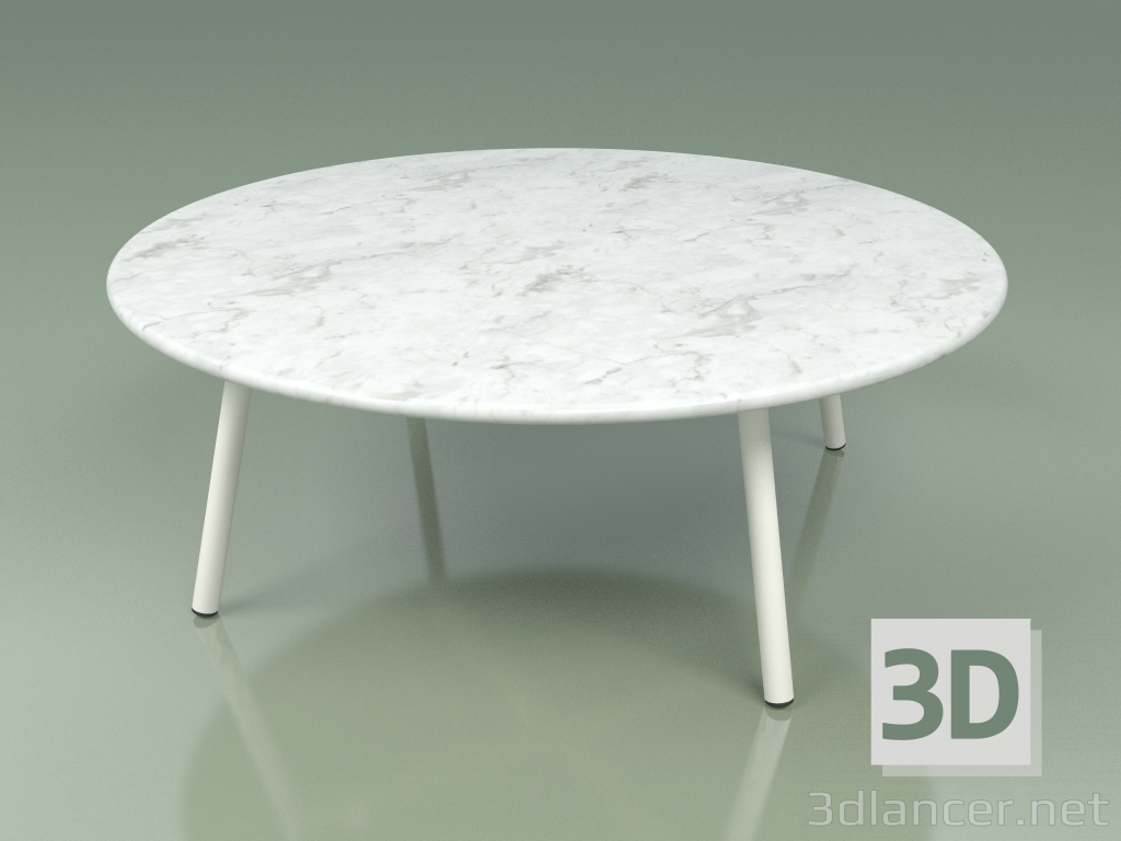 modèle 3D Table basse 012 (Métal Lait, Marbre de Carrare) - preview