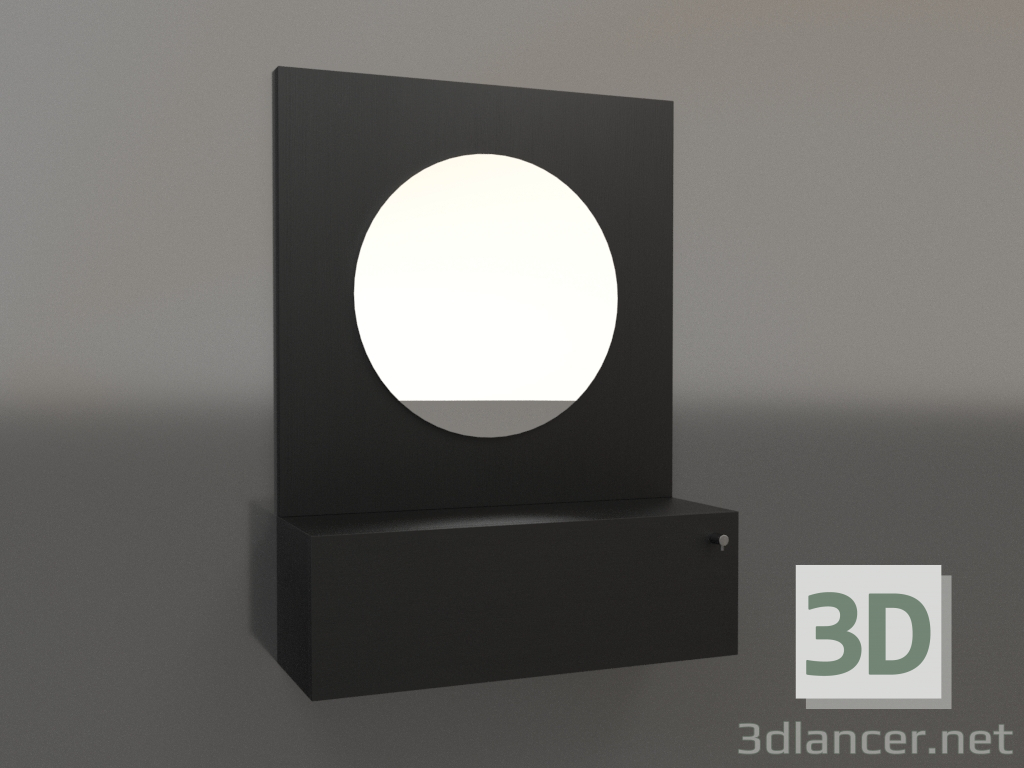 3d model Espejo ZL 15 (602x200x800, madera negro) - vista previa