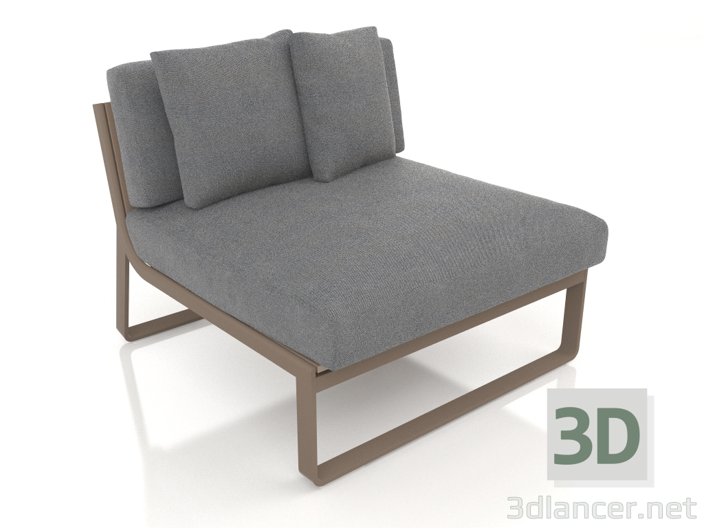 modèle 3D Canapé modulable, section 3 (Bronze) - preview