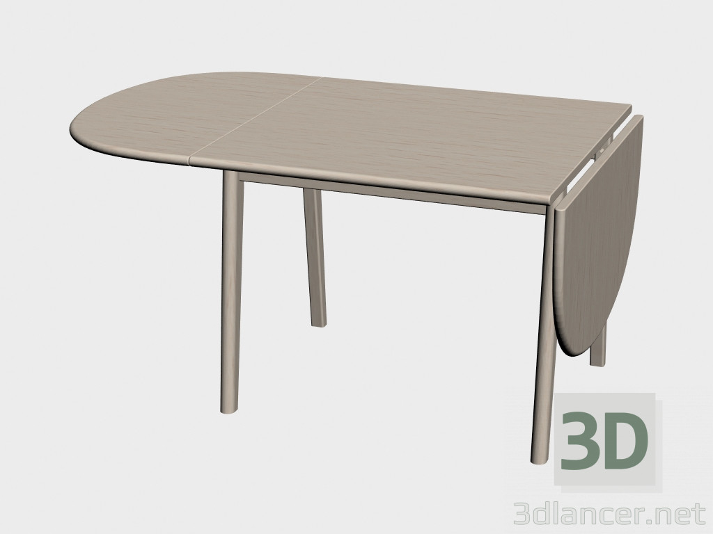 Modelo 3d mesa de jantar (ch002, uma borda é levantada) - preview