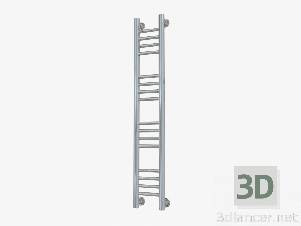 3d model Bohemia heated towel rail + straight (1000x150) - preview