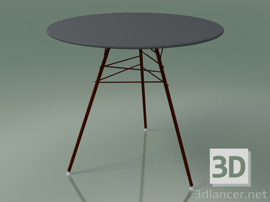 3d model Mesa de exterior con encimera redonda 1814 (H 74 - D 79 cm, HPL, V34) - vista previa