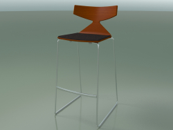 Tabouret de bar empilable 3713 (avec coussin, Orange, CRO)