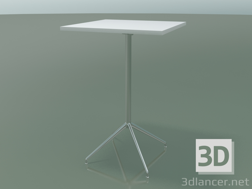 3d model Mesa cuadrada 5714, 5731 (H 105 - 69x69 cm, desplegada, blanca, LU1) - vista previa