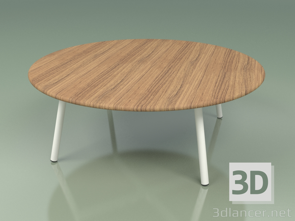 modèle 3D Table basse 012 (Métal Lait, Teck) - preview