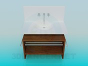 Wash basin with pedestal