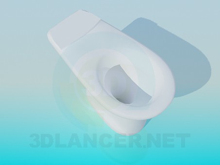 modèle 3D Toilette simple - preview