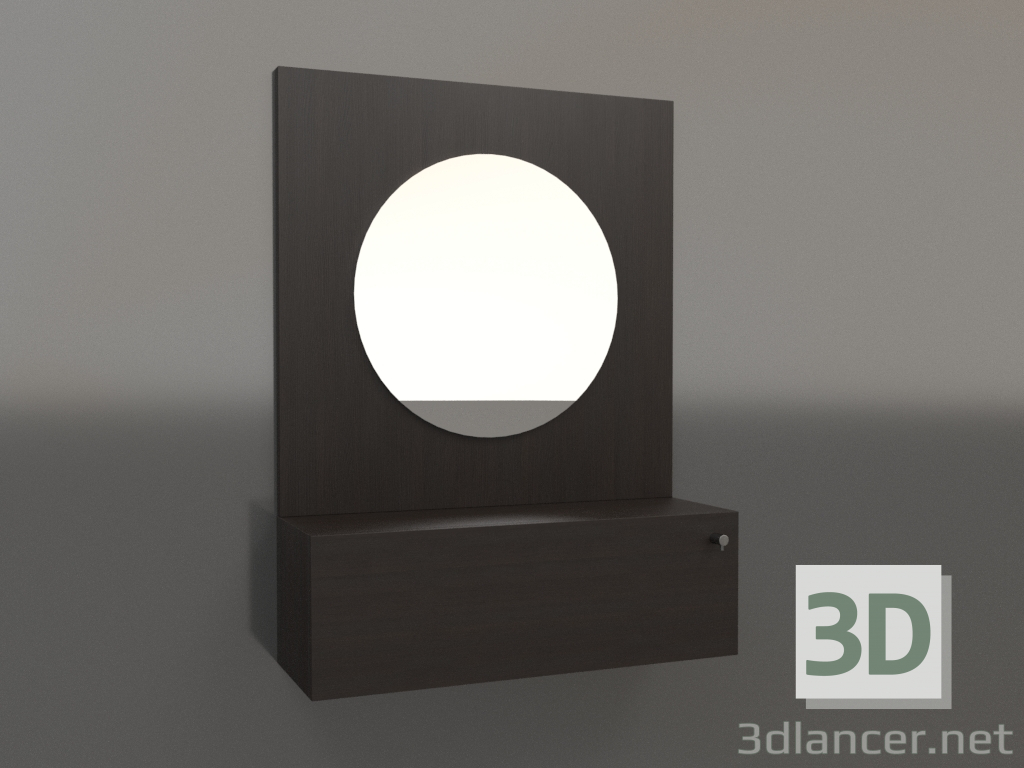 3d model Mirror ZL 15 (602x200x800, wood brown dark) - preview