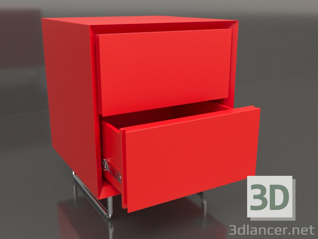 3d model Cabinet TM 012 (open) (400x400x500, luminous orange) - preview