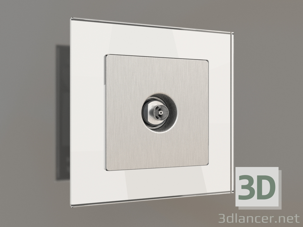 3d model Toma de TV (ranurado plateado) - vista previa