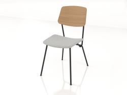 Silla Strain con respaldo de madera contrachapada y asiento blando h81