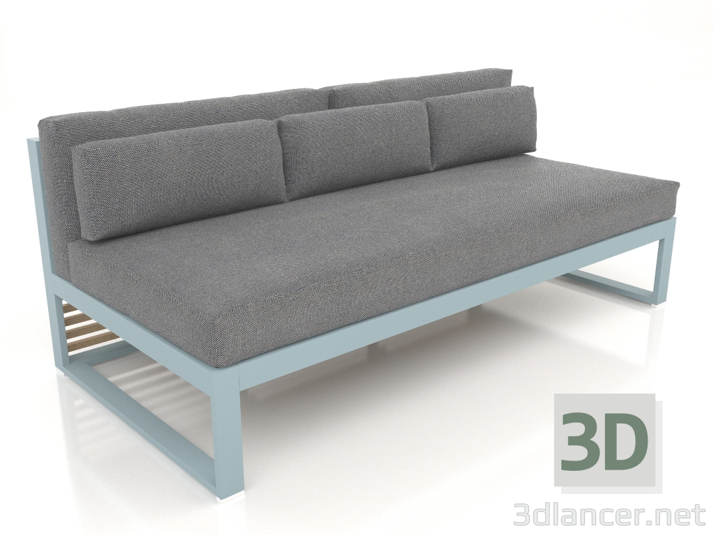 3D Modell Modulares Sofa, Abschnitt 4 (Blaugrau) - Vorschau