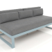 3d model Modular sofa, section 4 (Blue gray) - preview