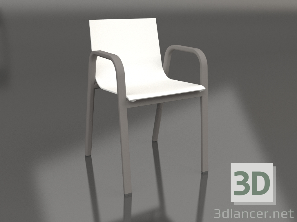 3d model Dining chair model 3 (Quartz gray) - preview