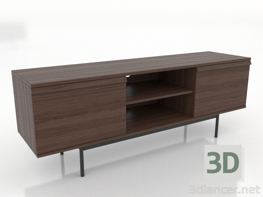 modello 3D OPEN 2 mobile 1500 mm (noce scuro) - anteprima modello 3D OPEN 2 mobile 1500 mm (noce scuro) - anteprima