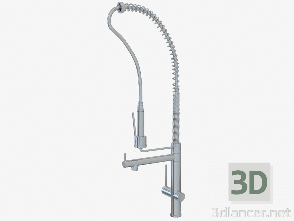 3d model Mezclador de lavabo con manguera (00903) - vista previa