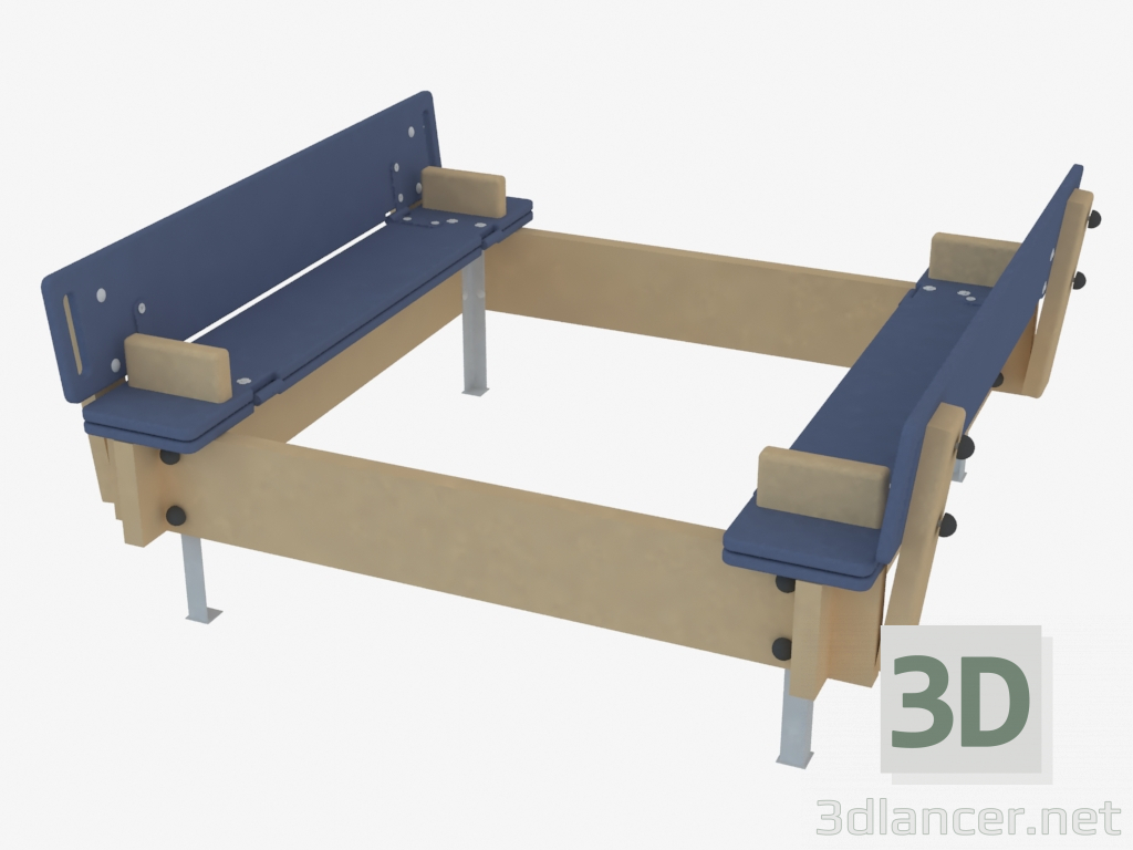 3d model Caja de arena para niños (5320) - vista previa