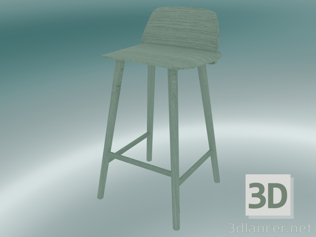 3d model Taburete de bar Nerd (65 cm, Petróleo) - vista previa