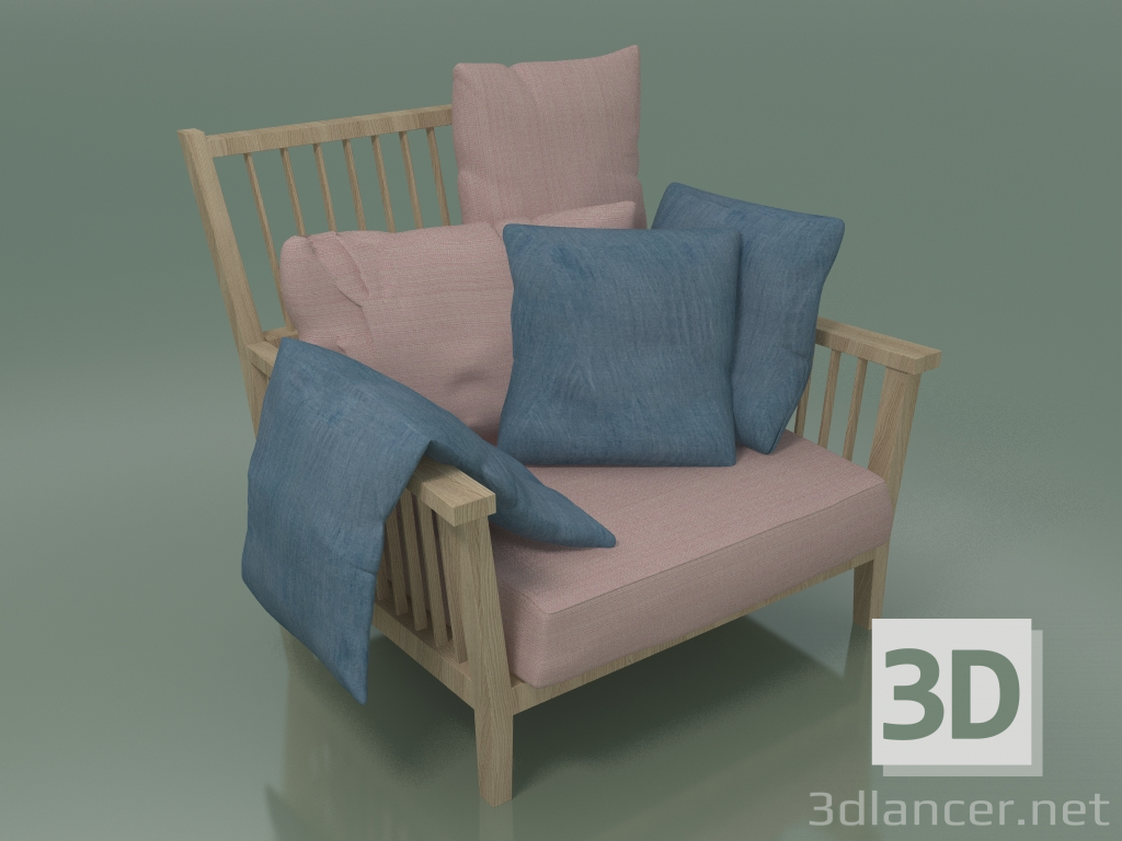 3d model Lounge Chair (01, Rovere Sbiancato) - preview