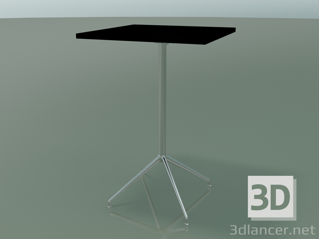 3D Modell Quadratischer Tisch 5714, 5731 (H 105 - 69 x 69 cm, ausgebreitet, schwarz, LU1) - Vorschau