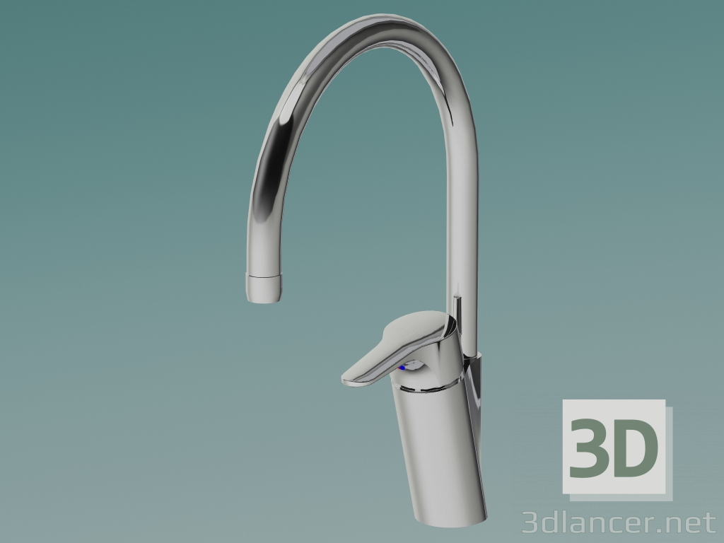 3d model Grifo de cocina Nautic con grifo alto (GB41204056) - vista previa