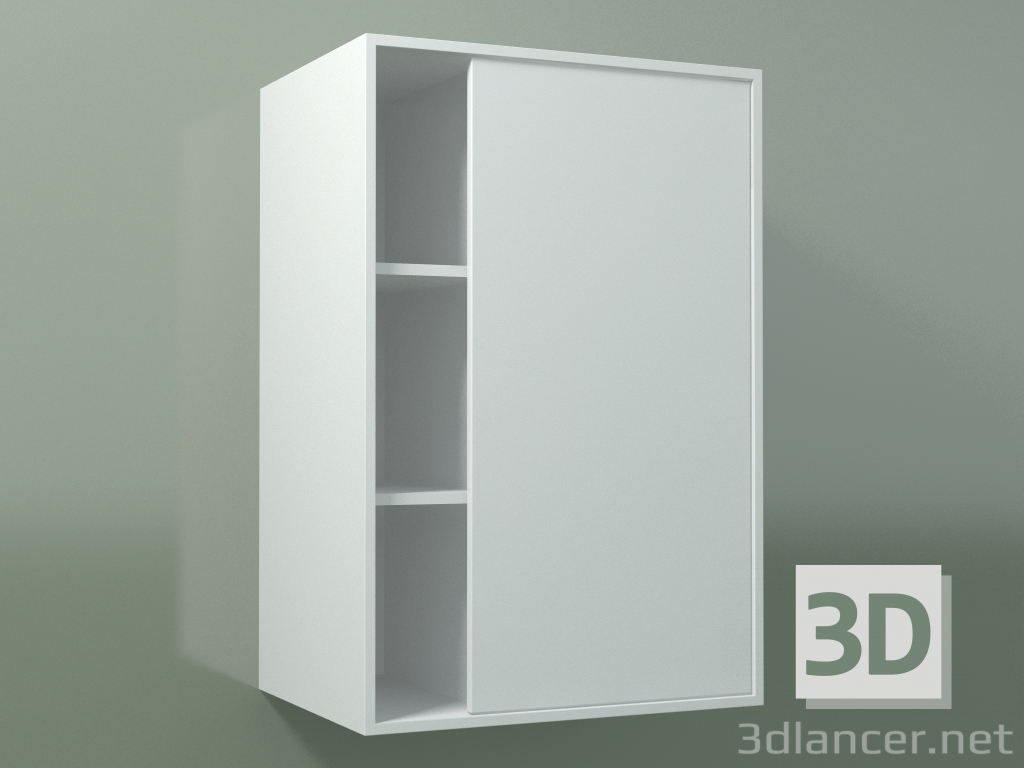 Modelo 3d Armário de parede com 1 porta direita (8CUCBDD01, Glacier White C01, L 48, P 36, H 72 cm) - preview