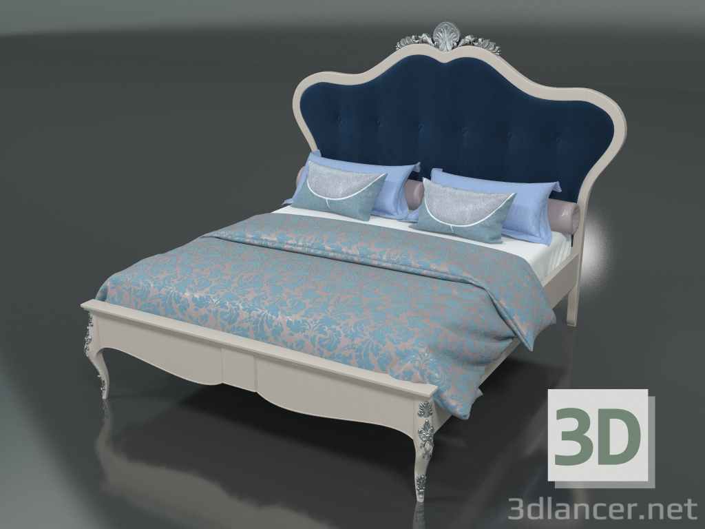 3D modeli Çift kişilik yatak (art. 92149) - önizleme