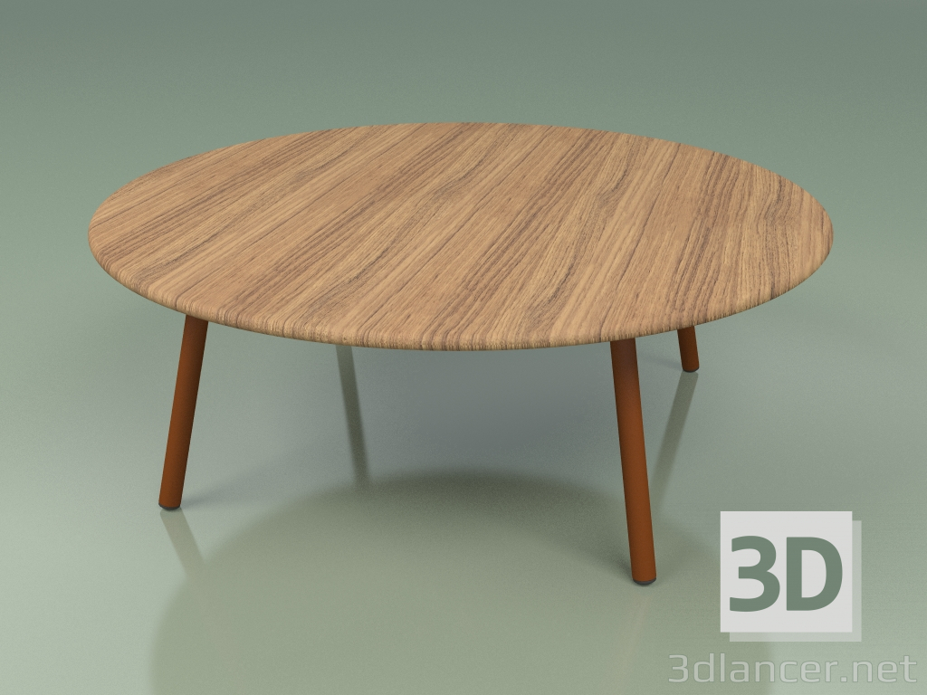 3D Modell Couchtisch 012 (Metall Rost, Teak) - Vorschau