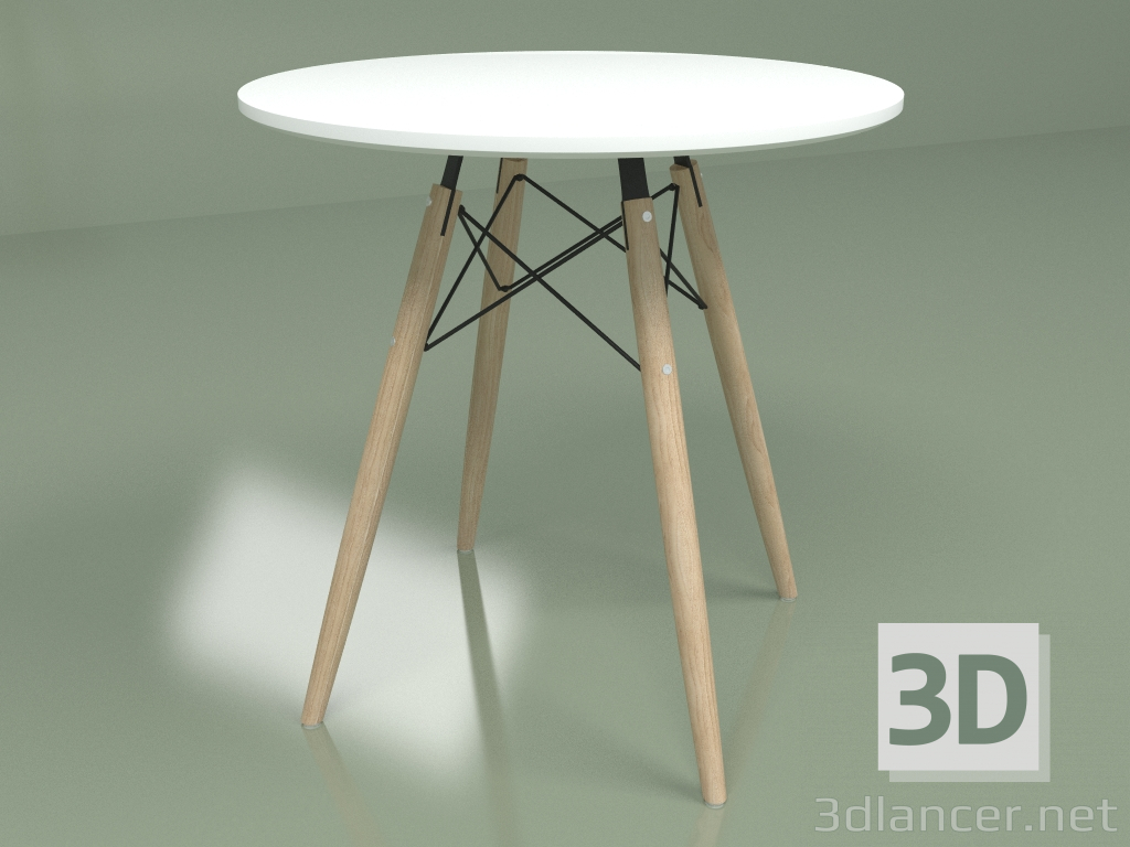 3d model Dining table Eiffel diameter 70 (white) - preview