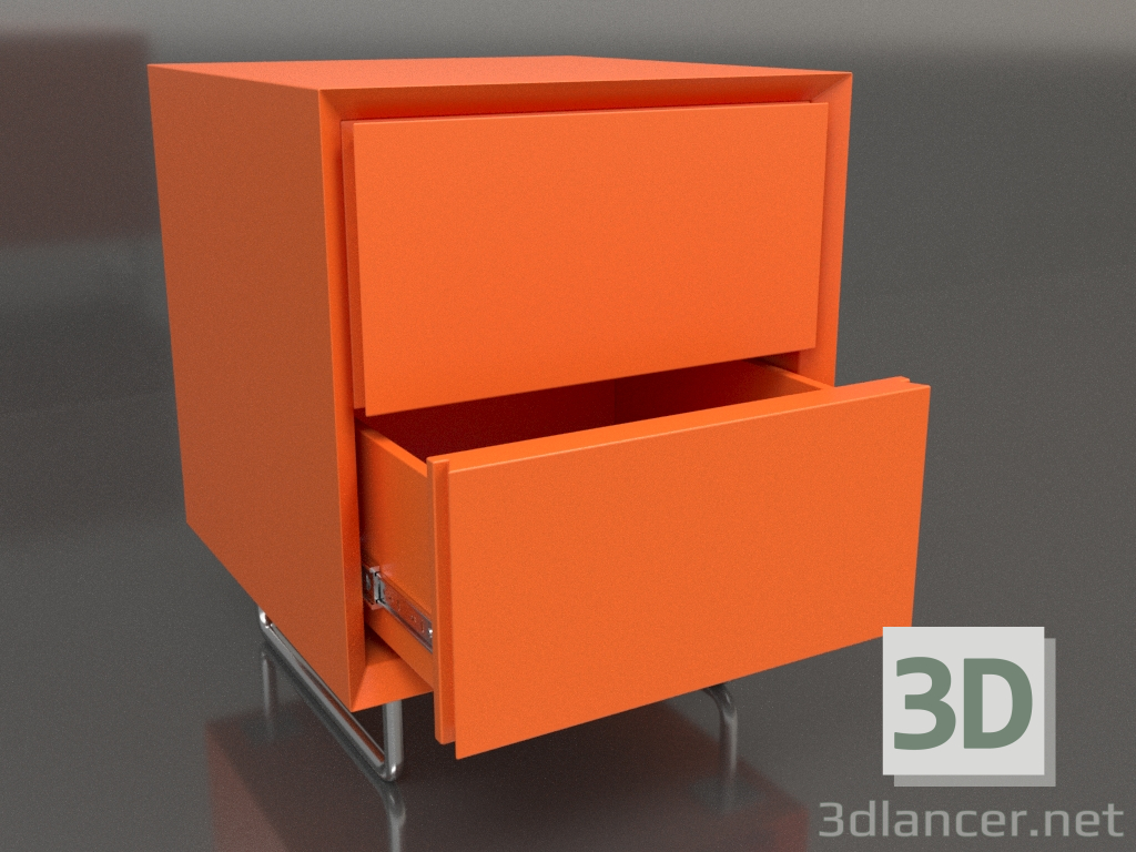 modello 3D Armadio TM 012 (aperto) (400x400x500, luminoso arancione brillante) - anteprima