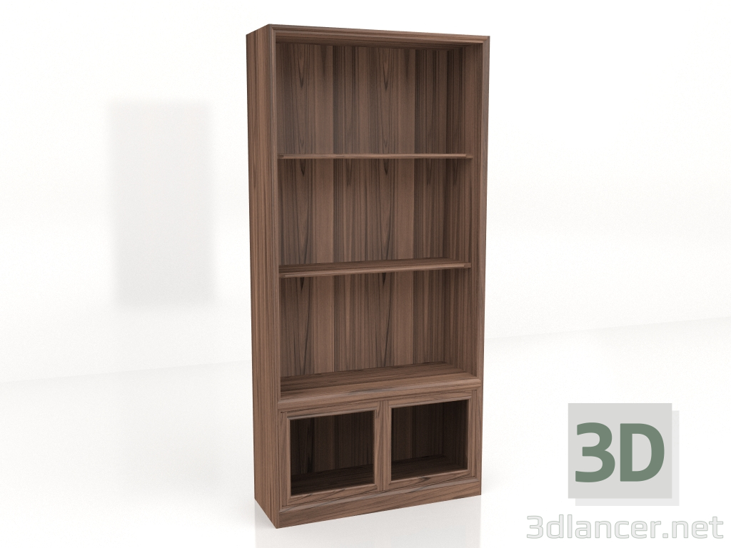 3d model Librería 100x36x210 - vista previa