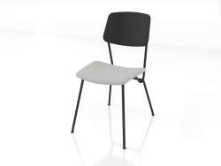 Silla Strain con asiento blando h81 (contrachapado negro)