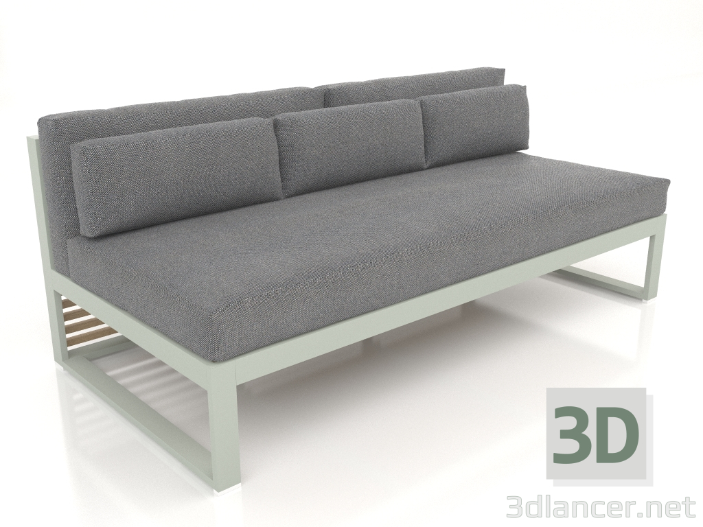 3d model Modular sofa, section 4 (Cement gray) - preview