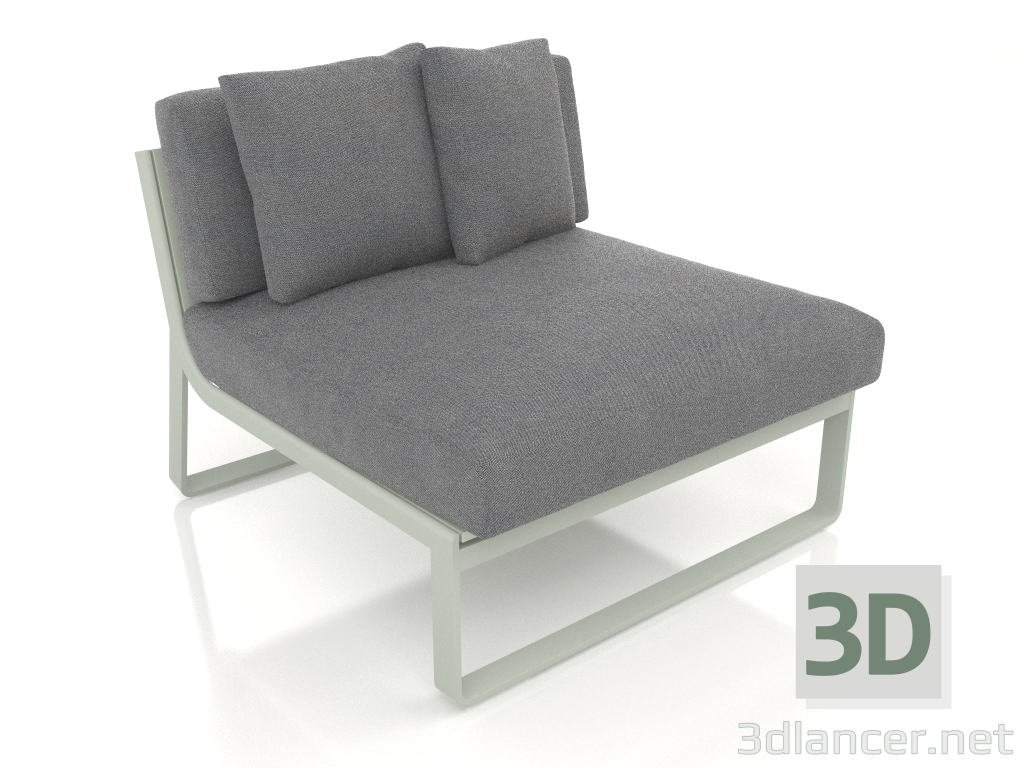 3D Modell Modulares Sofa, Abschnitt 3 (Zementgrau) - Vorschau