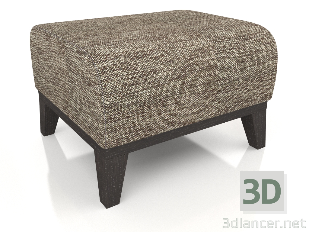 modèle 3D Pouf Prague (Marron) - preview