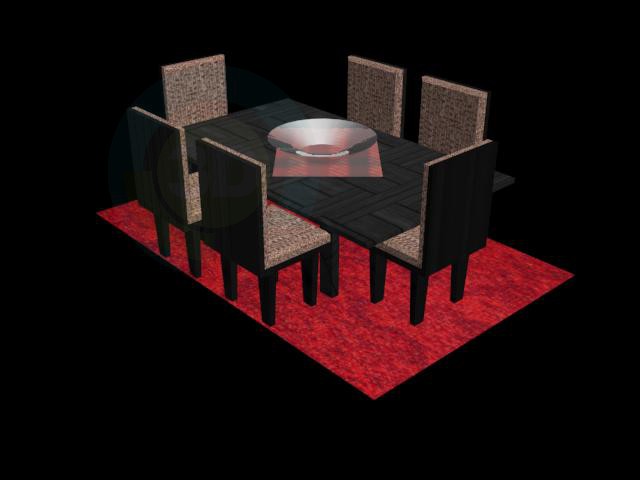 3d model Mesa de comedor - vista previa