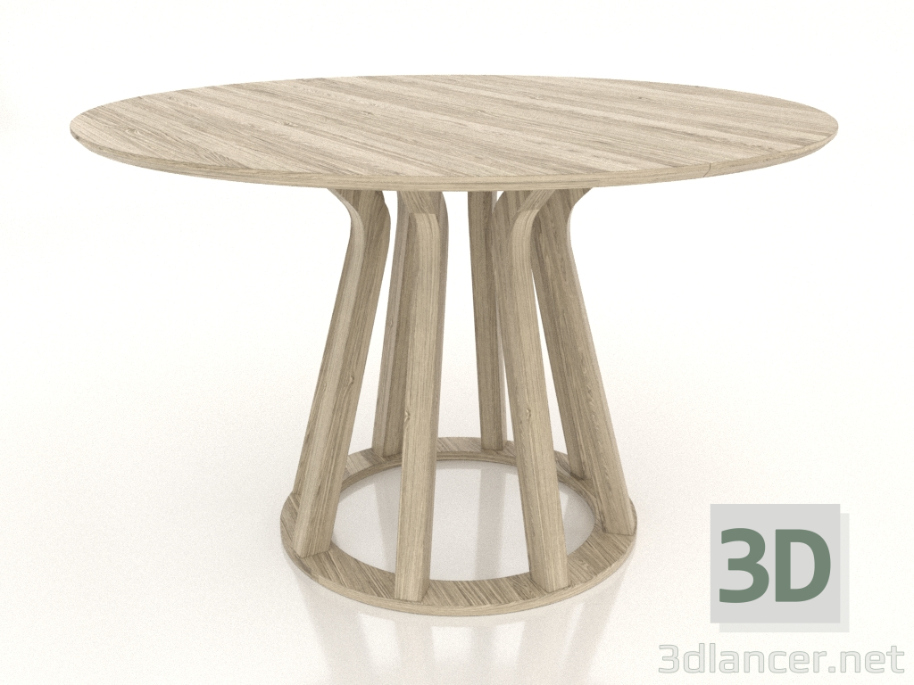 modèle 3D Table à manger Ø 1200 mm (chêne éclairci) - preview