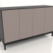 modello 3D Mobile TV FARGO con frontali fresati 1600x500x950 mm (platino, rovere nero, opzione 4) - anteprima