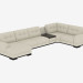 3d model Corner sofa with bed - preview