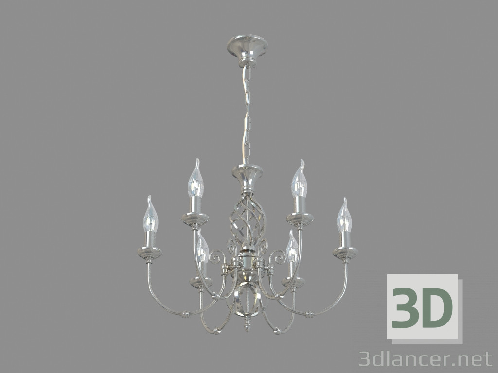 modello 3D Lampadario A8392LM-6SS - anteprima