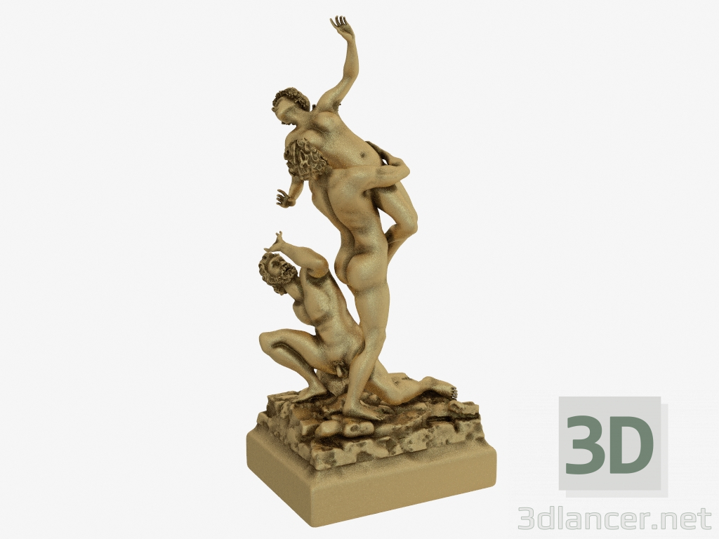 Modelo 3d Escultura de bronze O estupro das mulheres sabinas - preview