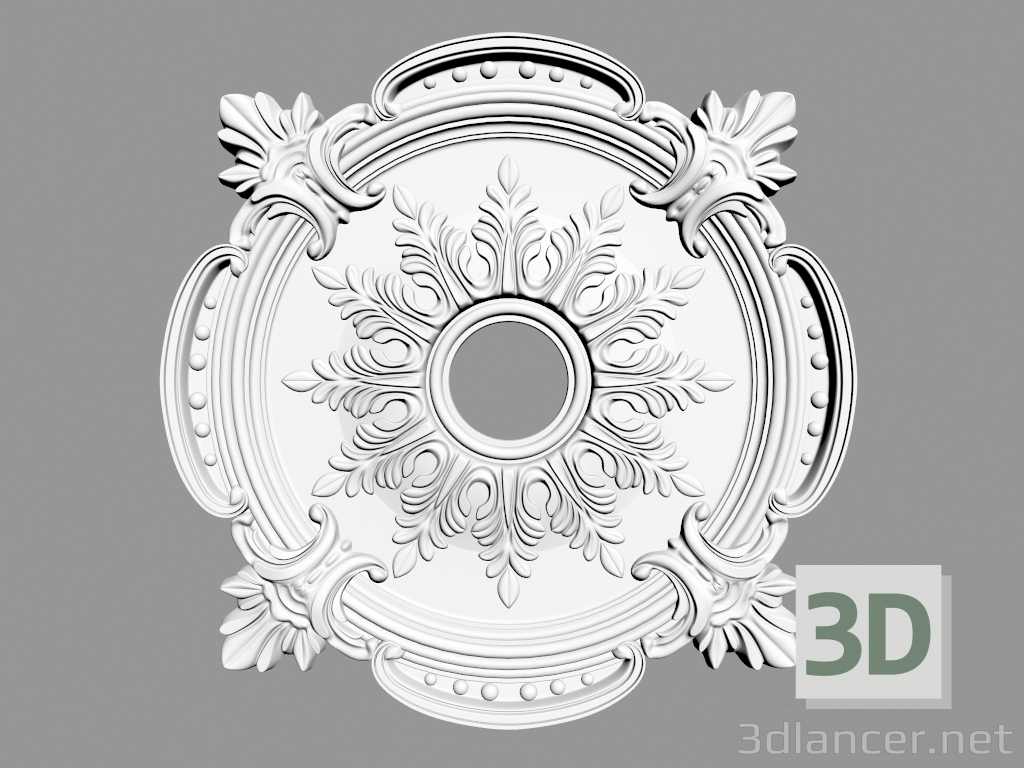 modello 3D Uscita a soffitto (P38) - anteprima