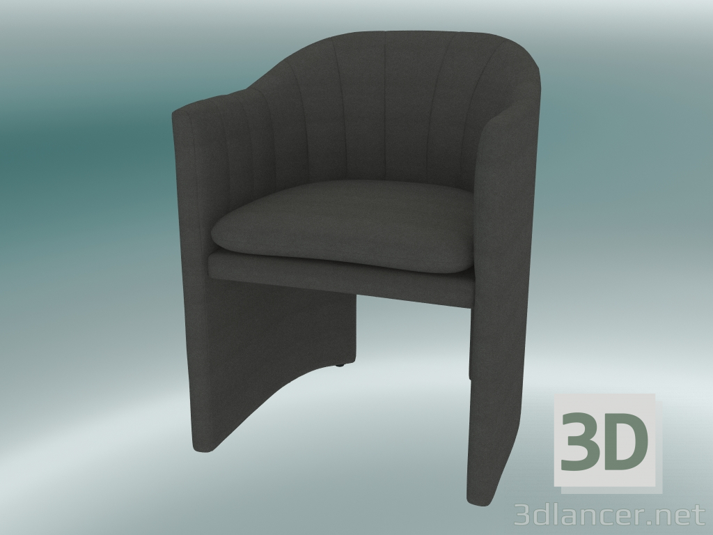 3D Modell Esszimmerstuhl, Büro Loafer (SC24, H 79cm, 57x59cm, Velvet 12 Ash) - Vorschau