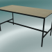 Modelo 3d Mesa retangular Base alta 85x190x95 (carvalho, preto) - preview