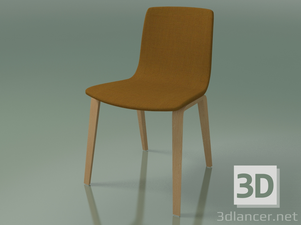 modello 3D Sedia 3955 (4 gambe in legno, imbottita, rovere) - anteprima