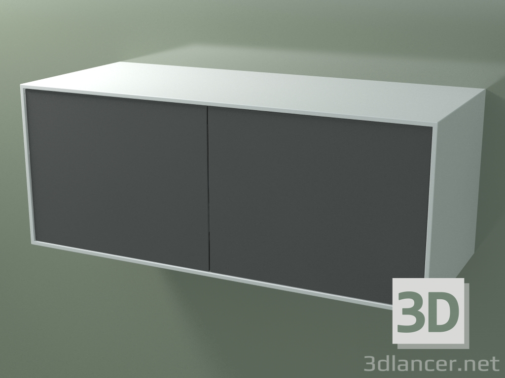 3D Modell Doppelbox (8AUEBB03, Gletscherweiß C01, HPL P05, L 120, P 50, H 48 cm) - Vorschau