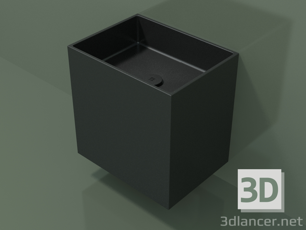 3d model Wall-mounted washbasin (02UN23101, Deep Nocturne C38, L 48, P 36, H 48 cm) - preview