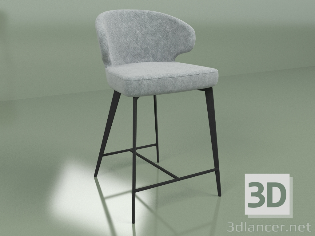 3d model Silla semi-bar Keen (gris sombra) - vista previa